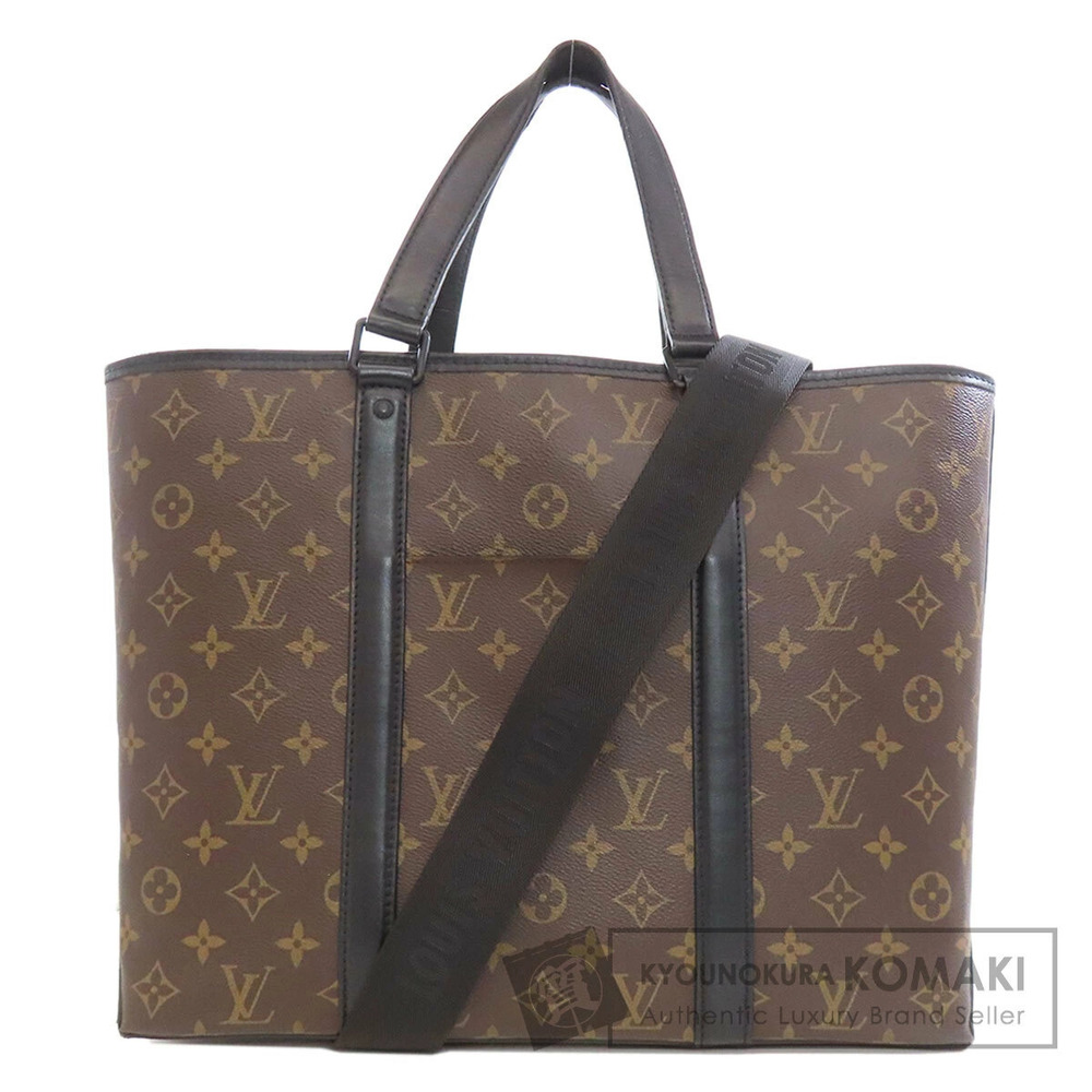 Louis Vuitton Weekend Tote Monogram Macassar Brown Handbag Canvas